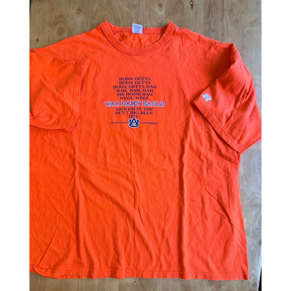 Russell Athletic Auburn Tigers Boda Getta War Damn Eagle T-Shirt Orange XL